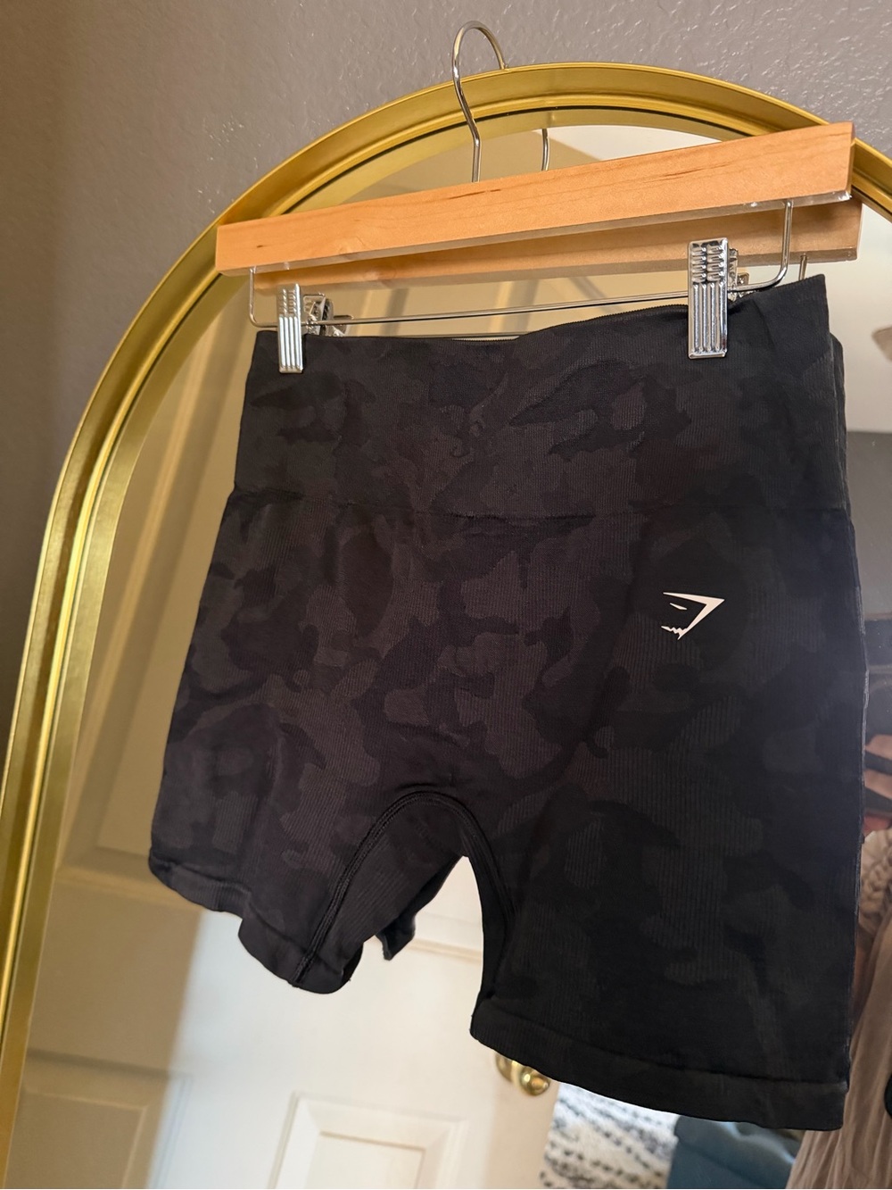 Gymshark Women’s Black Camo Seamless Workout Shorts